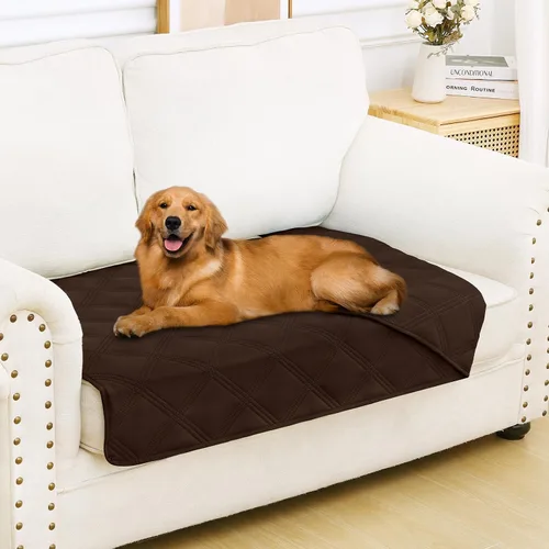 Vista 77 de Smiry Funda impermeable para cama de perro, manta reversible para mascotas para sofá Manta suave lavable para perro, funda a prueba de fugas