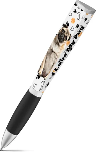 Vista 26 de Bolígrafo I Love My Dog (1 bolígrafo, 3 caras) bolígrafos lindos de cumpleaños para perros, bolígrafos divertidos, regalos para mujeres y perros
