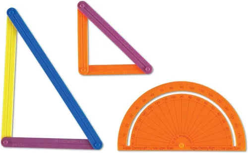 Vista 2 de Learning Resources AngLegs Smart Pack - Conjunto de estudiantes individuales, manipuladores matemáticos, geometría