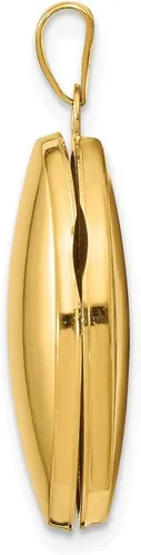 Vista 2 de Colgante ovalado de oro amarillo de 14 quilates, 1.181in x 0.827in, Metal