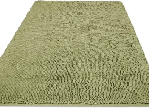 Vista 245 de Yeaban Alfombra de pasillo de baño de 24 x 72 pulgadas, antideslizante, alfombra de baño larga de felpilla gruesa, absorbente y lavable, alfombra