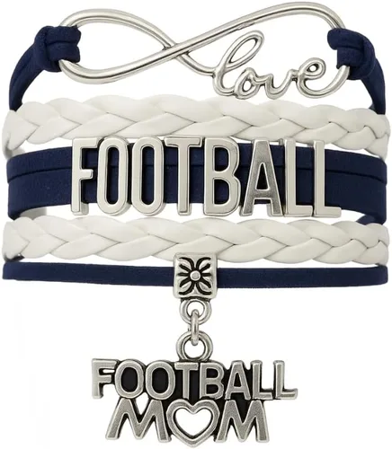Vista 8 de Sportybella Pulsera de fútbol para mamá, pulsera de fútbol para mamá, pulsera de fútbol para madres de fútbol americano
