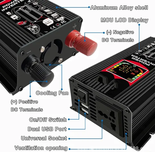 Vista 6 de Kit de panel solar de 110 V/220 V 300 W, inversor de generador solar completo, controlador de 300 W, panel fotovoltaico de 30 A, sistema de red