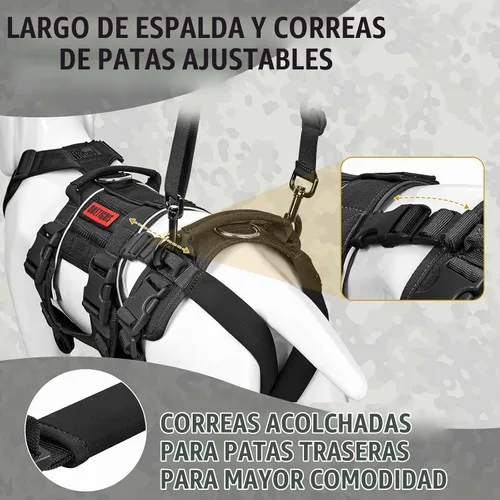 Vista 5 de OneTigris Arnés de Elevación Transpirable para Perros de Tamaño Grande y Mediano, Eslinga para Perros Grandes Pata Trasera, Soporte de Cadera
