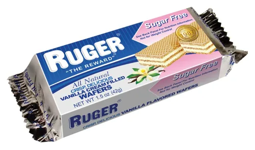 Vista 9 de RUGER Obleas de chocolate sin azúcar, 1.6 onzas (paquete de 12)