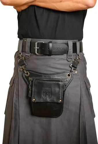 Vista 2 de Damn Near Kilt Em Premium Cuero Sporran Kilt Accesorio de Kilt