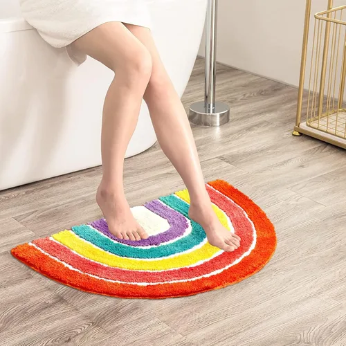 Vista 13 de LEVINIS Tapete de baño con pastillero para dormitorio de niños, tapete antideslizante y lavable para baño, ducha, bañera, dormitorio, 27.5 x 15.5
