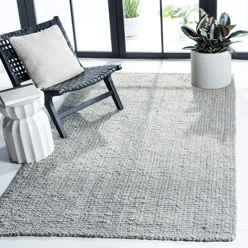 Vista 30 de SAFAVIEH Colección de fibra natural - Alfombra decorativa de yute, 2 x 3 pies, color gris, hecha a mano, ideal para áreas de alto tráfico