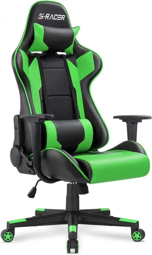 Vista 15 de Homall Silla Gaming, Silla de Oficina Respaldo Alto Silla de Computadora de Cuero Silla de Escritorio Racing Ejecutiva Ergonómica Ajustable Azul