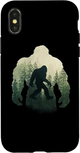 Vista 5 de Sasquatch Yeti Figure Nature Double Exposure Bigfoot Case for iPhone 17