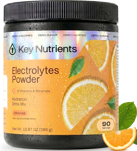 Vista 46 de KEY NUTRIENTS Electrolitos en polvo sin azúcar, limonada de maracuyá con 6 electrolitos y minerales, fibra prebiótica y polvos de hidratación