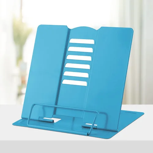 Vista 17 de Honagu Soporte de metal para libros de escritorio, soporte para libros para leer manos libres, soporte ajustable para documentos de libros