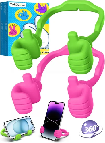 Vista 10 de CALDEVER Rellenos de Calcetín para Adolescentes Niños Niñas Adultos Soporte para Teléfono Celular Patentado Paquete de 2 Soporte Perezoso Thumbs Up