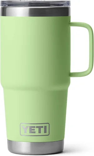 Vista 23 de YETI - Vaso de viaje Rambler de 20 onzas, de acero inoxidable, aislada al vacío con tapa fuerte Stronghold Blanco