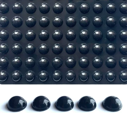Vista 2 de 100 piezas de almohadillas adhesivas para pies de goma, almohadillas parachoques para puertas, amortiguadores de ruido autoadhesivos, pequeños