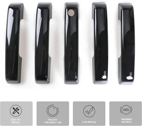 Vista 9 de sukemichi Cubierta de manija de puerta negra para Ford Bronco 4 puertas con Negro