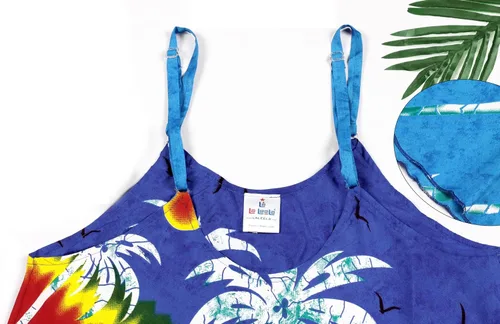 Vista 4 de LA LEELA Vacay Beachwear - Camisón con tirantes delgados para mujer