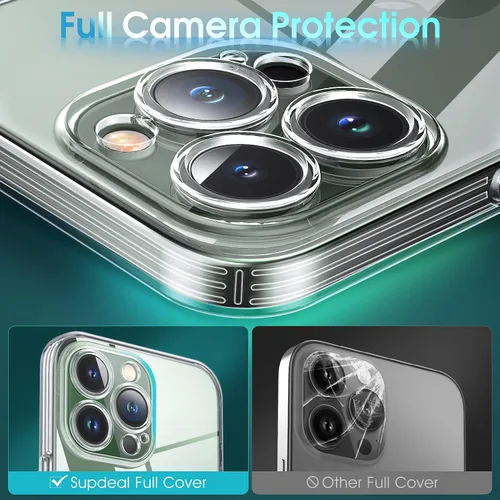 Vista 308 de Supdeal Funda cristalina transparente para iPhone 11, [No se amarillea] [Protección de la cámara] [Probado contra caídas de grado militar] Funda