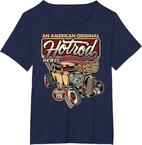 Vista 25 de Camiseta vintage Hot Rod Speed and Power para hombre Asphalt Grey
