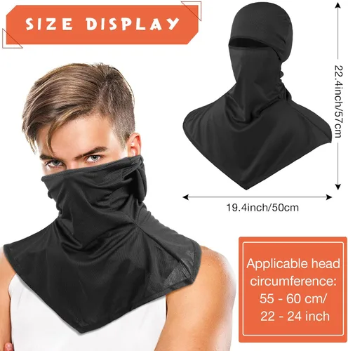 Vista 2 de Syhood 6 Pieces Balaclava Face Cover Breathable Long Neck Covers Summer Neck Protector for Men Sun Protection