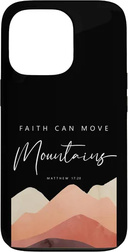 Vista 10 de Faith Can Move Mountains - Matthew 17 20 Inspiring Christian Case for iPhone 17