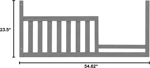 Vista 5 de Oxford Baby Weston - Kit de conversión de riel de protección de cuna a cama infantil, gris oscuro, certificado Green Guard Gold gris gris (Dusk Gray)
