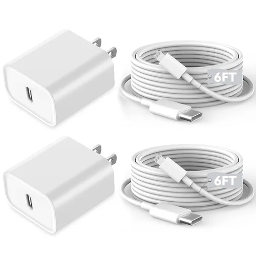 Vista 11 de Cargador para iPhone 16/15 de carga rápida, paquete de 20 W PD USB C cargador de pared rápido Bloque con cable de carga rápida USB C a C