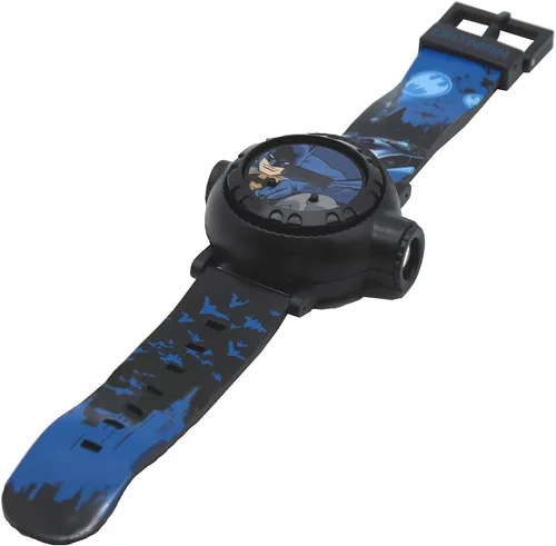 Vista 2 de DC Comics - Reloj de cuarzo para niño con correa de plástico, color negro, 15 (modelo BAT4010AZ)