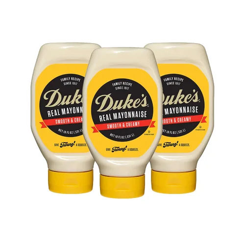 Vista 7 de Duke's Botella exprimible de mayonesa con sabor a tocino y tomate, ahumada y salada, 14 onzas (paquete de 1)