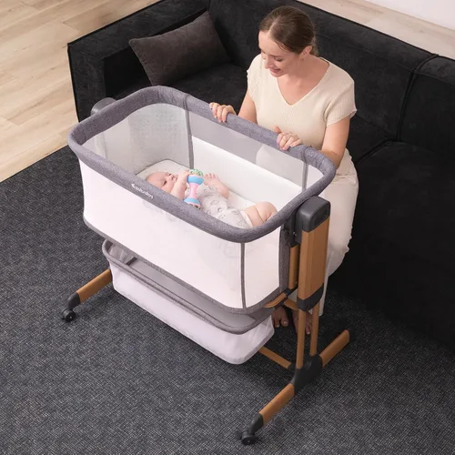 Vista 12 de Ezebaby Cuna mecedora 3 en 1, moisés estable y seguro Beige