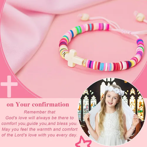 Vista 11 de Regalos navideños para niños, niñas adolescentes, mujeres, linda pulsera de cruz para niñas, regalos de Navidad cristianos para mujeres, ideas