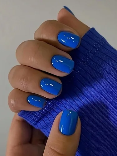 Vista 9 de Uñas postizas extra cortas, cuadradas, color rojo vino, uñas acrílicas pequeñas de color sólido, uñas postizas cortas de otoño con diseños, uñas