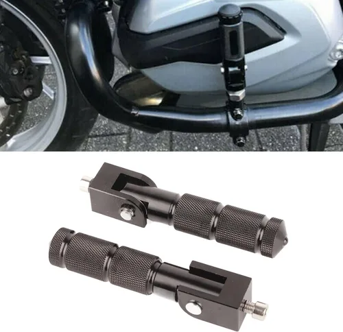 Vista 3 de Estriberas de aluminio, 2 piezas, 8MM universal, 90 grados plegables, negro, 5 1 pulgadas