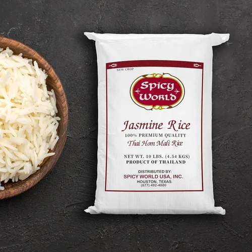 Vista 6 de Puro arroz Jasmine de Tailandia Spicy World, bolsa de 10 libras