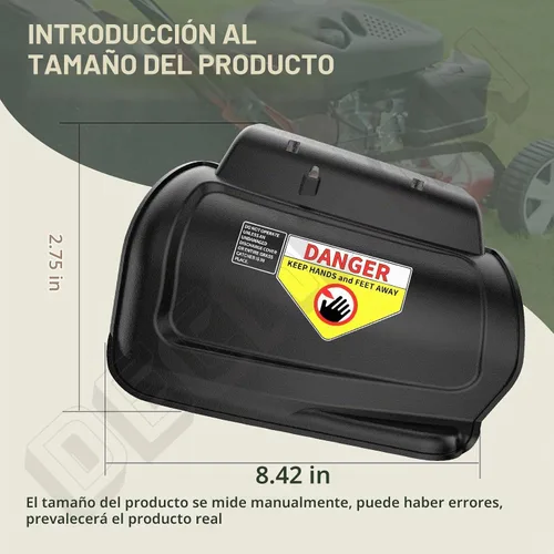 Vista 4 de 987-02516A Conjunto de tapón de mulching con bisagras para modelos Troy