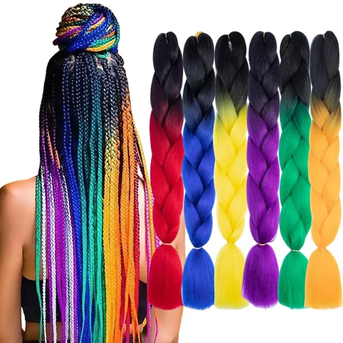 Vista 44 de Beige (613#) 6 paquetes de cabello trenzado de 24 pulgadas, de fibra sintética, sin picazón, extensiones de cabello para trenzar jumbo, textura