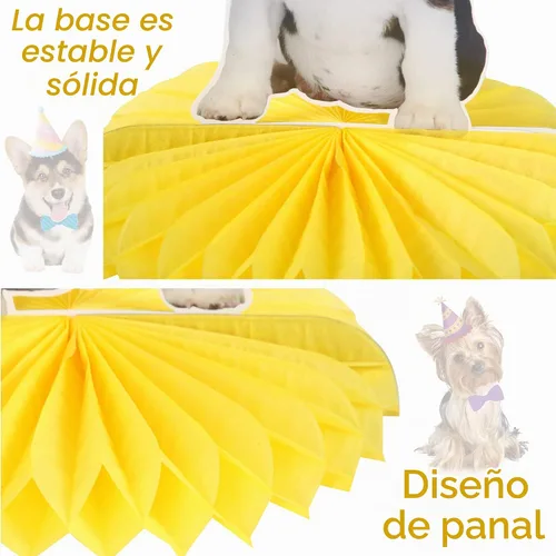 Vista 3 de 13 piezas de centro de mesa de panal para perros y bebés, suministros de fiesta de cumpleaños para mascotas, decoración de mesa para fiesta