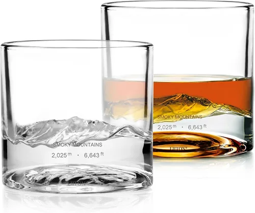 Vista 21 de LIITON Denali Mountain Old Fashioned - Vasos de whisky (2 unidades), regalo