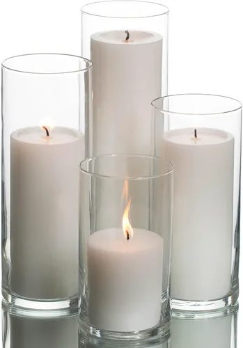 Vista 7 de Eastland - Juego de 4 soportes cilíndricos para pilar y velas de pilar Richland
