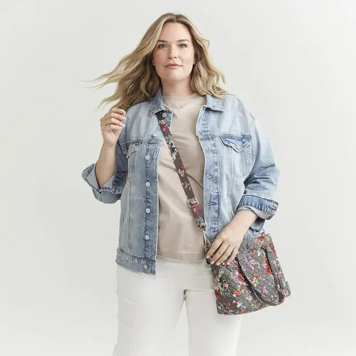 Vista 5 de Vera Bradley Bolso bandolera de algodón con múltiples correas