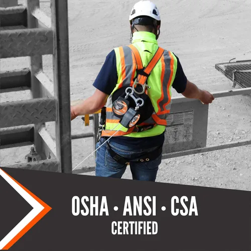 Vista 5 de Malta Dynamics Warthog Arnés de seguridad para construcción – Arnés de protección contra caídas con anillo en D trasero, indicadores de caída