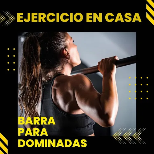 Vista 2 de DreamGYM Barra de dominadas para puerta - Barra de barbilla - Barra de apoyo oscilante