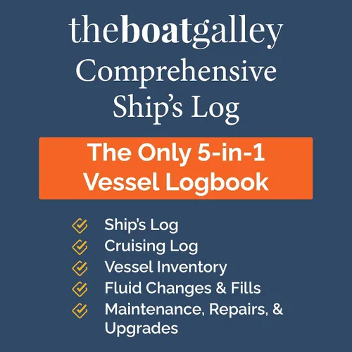 Vista 2 de The Boat Galley Registro del barco: 5 registros en 1 libro - Registro de vigilancia, registro de crucero, cambios y rellenos de líquidos