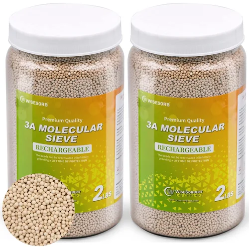 Vista 18 de Wisesorb Perlas desecantes del tamiz molecular de 2 LBS 3A, amortiguadores de humedad del deshumidificador