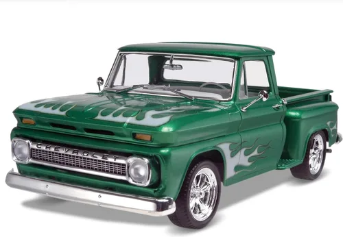 Vista 3 de Pickup Chevy Stepside 2 N1 del '65, Verde, de Revell