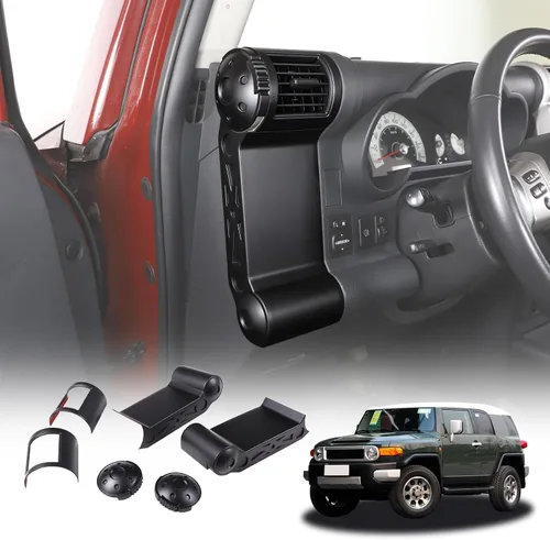 Vista 12 de Panel decorativo de marco de salida de aire lateral de tablero de automóvil ABS para Toyota FJ Cruiser (XJ10) 2007-2022, kit de ventilación de aire