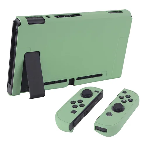 Vista 5 de eXtremeRate PlayVital Back Cover for Nintendo Switch Console, NS Joycon Handheld Controller Separable Protector Hard Shell, Customized Dockable