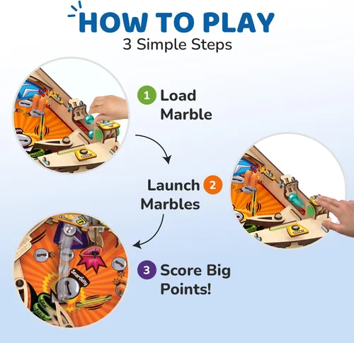 Vista 3 de Smartivity - Máquina de pinball DIY para niños de 8 a 14 años Juego de arcade galardonado globalmente Construye tu propia máquina de pinball