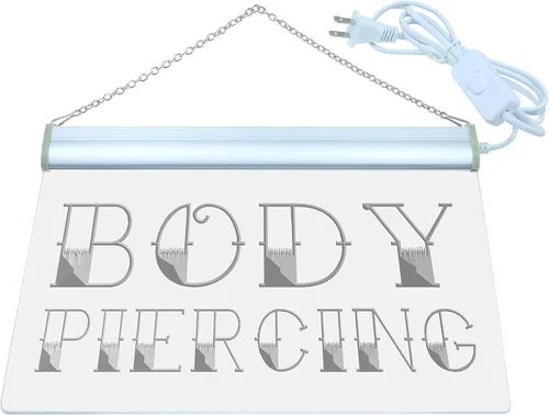 Vista 2 de ADVPRO i344-b Body Piercing Tattoo Shop Nuevo letrero de luz de neón NR