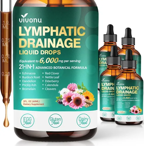 Vista 15 de Gotas de drenaje linfático 21 en 1 para liposomal, 6000 mg Suplemento de apoyo del sistema inmunológico y linfático para mujeres y hombres